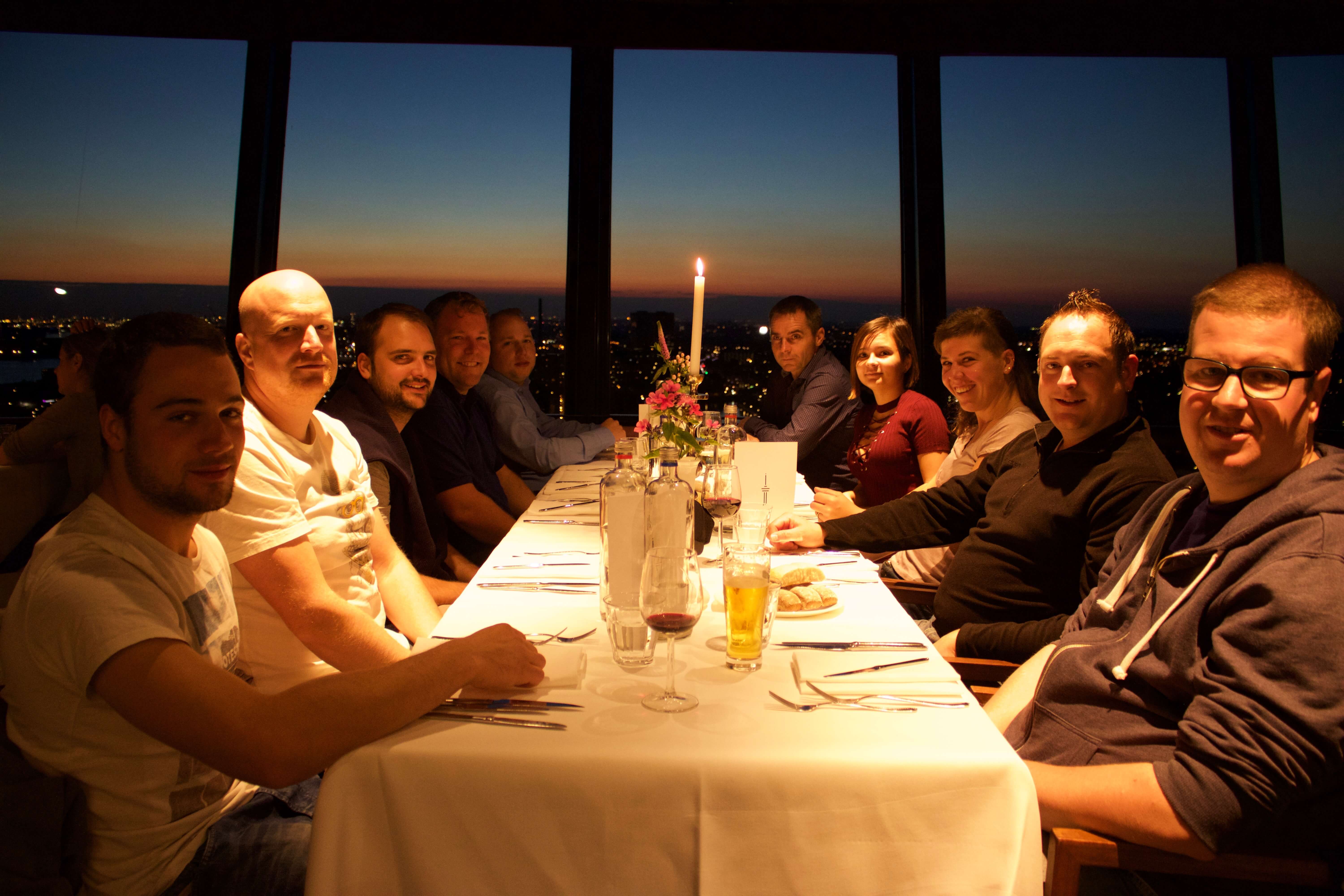 Vereinsreise Rotterdam, Abendessen